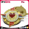 2015 Artigifts High quality gold free sample metal lapel pin